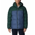 Columbia Winter Jacket Pike Lake with Hood (Omni-Heat Thermal Insulation) blue/green Men